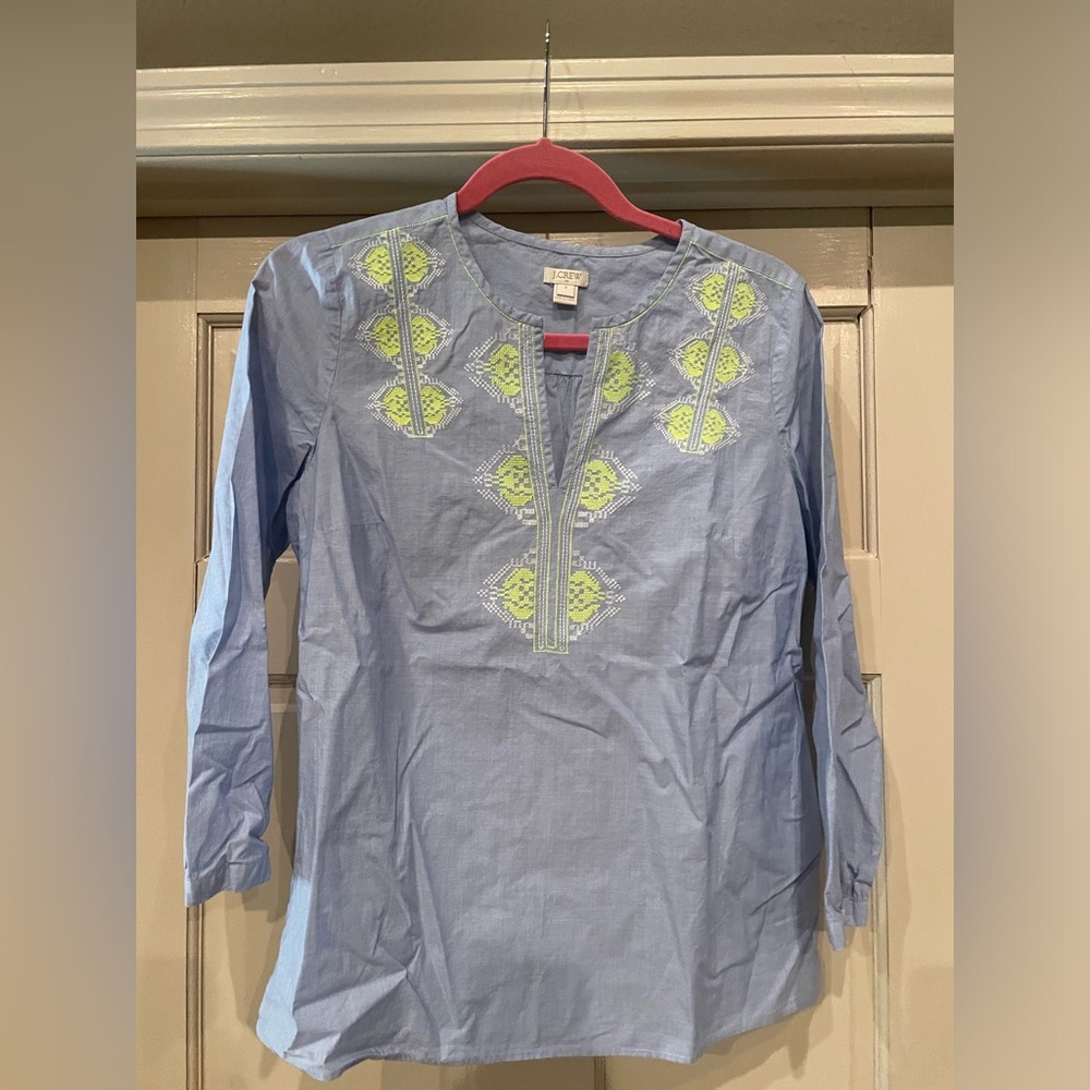 Jcrew embroidered tunic